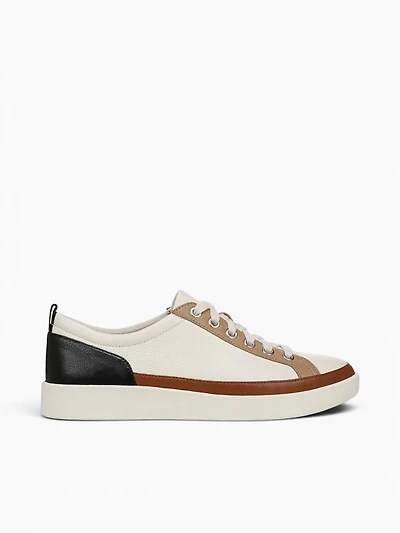 Winny Ivory Black leather