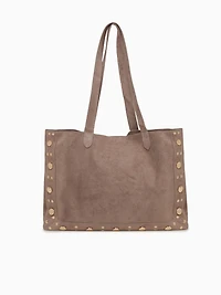 Bella Studed Tote Taupe