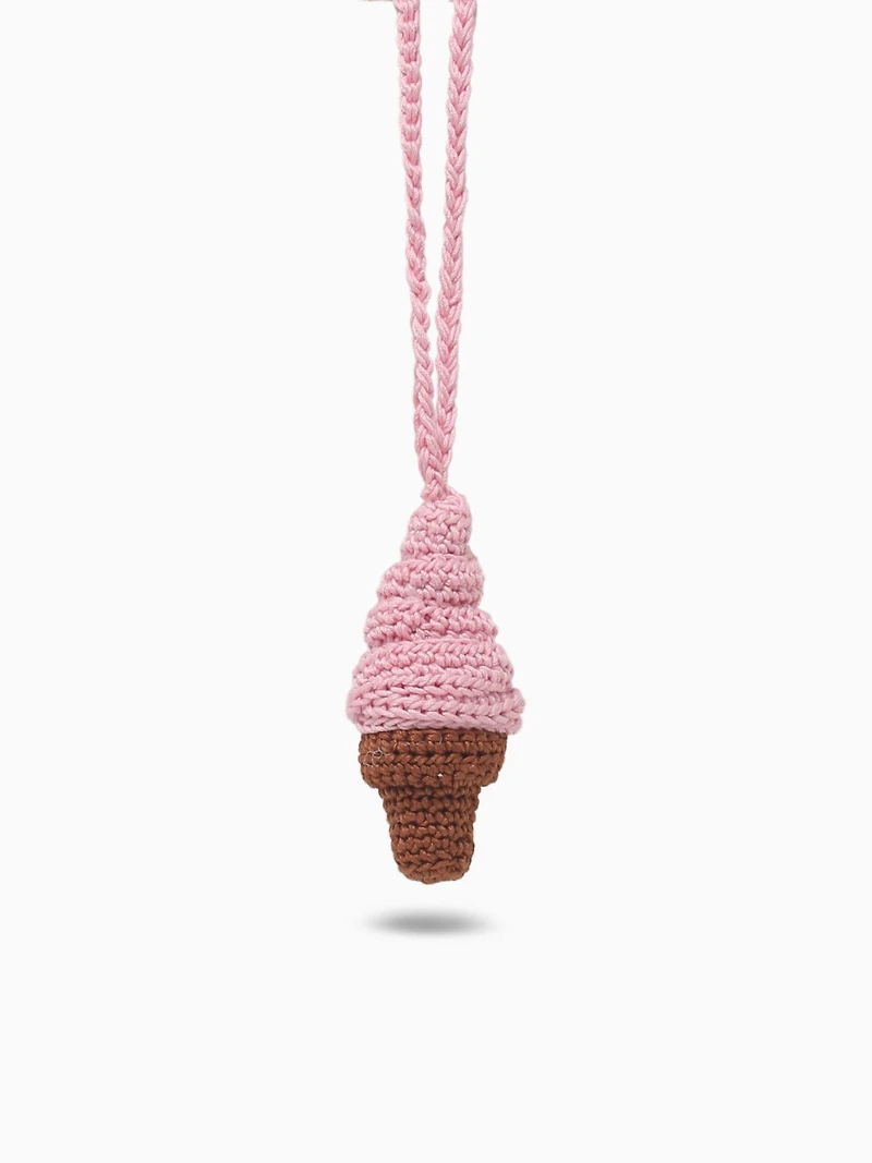 Ice Cream Pink Knit Charm