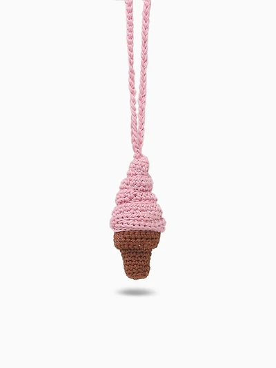 Ice Cream Pink Knit Charm