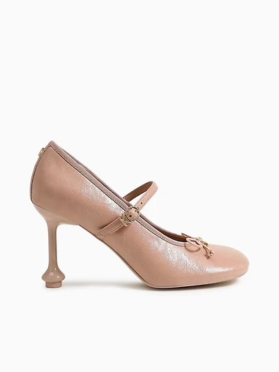 Vivian Ballet Blush Crinkle Patent