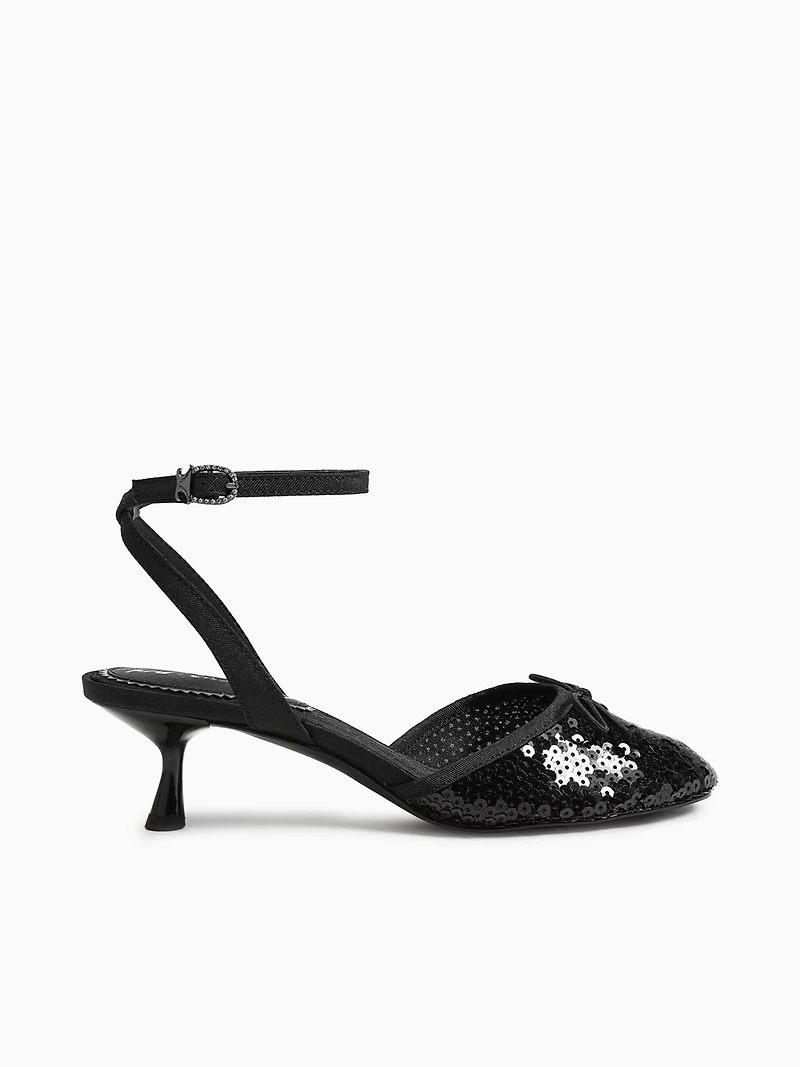 Rosetta Black Sequins Fabric