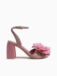 Aria Flower Rosette Blush Fabric