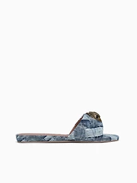 Kensington Flat Sandal Denim