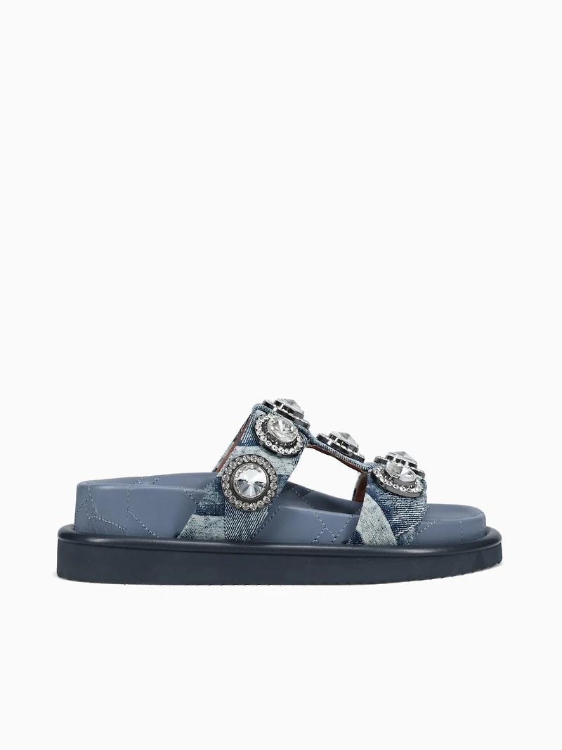 Orson Crystal Sandal Denim