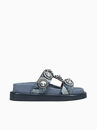 Orson Crystal Sandal Denim
