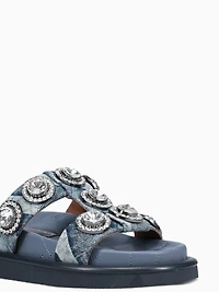 Orson Crystal Sandal Denim