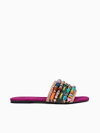 Southbank Beaded Flat Fuscia Fabric