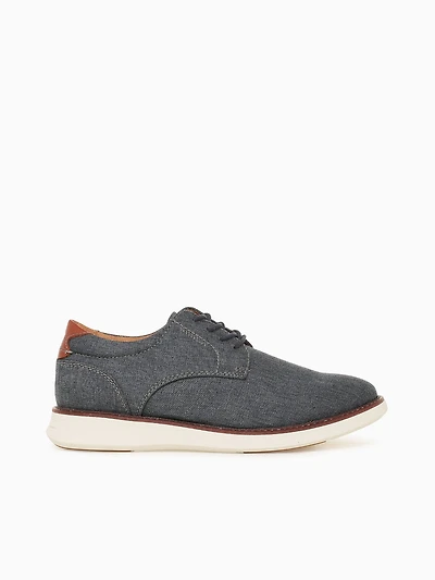 Launch Canvas Plain Toe Navy Cognac canv