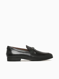 Modena Moc Toe Bit Black Leather
