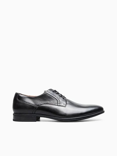 Zaffiro Plain Toe Black Leather