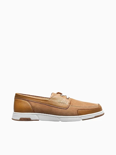 Luca Moc Toe Boat Tan Leather