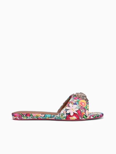 Kensington Flat Sandal White Other fabr