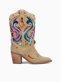 Kensington Cowboy Boot Camel Combo sde L