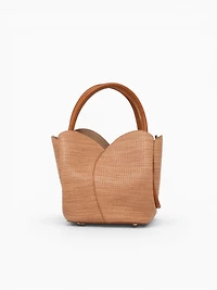 Tullip Raffia Top Handle Tan