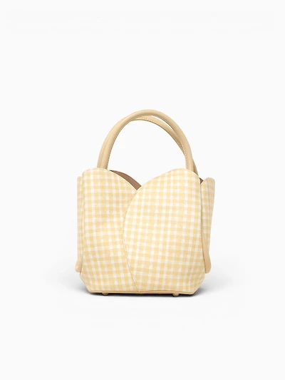 Tullip Gingham Top Handle Yellow