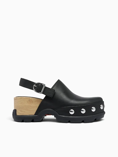 Roam'n Clog Rvt Black leather