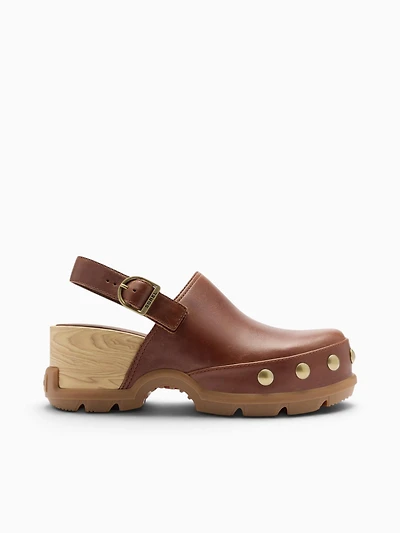 Roam'n Clog Rvt Dark Auburn Gum leather