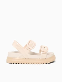 Cozy Sandal Platform Beige Jelly