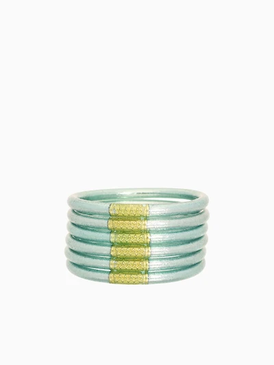 Mint All Weather Bangles (set Of 6)
