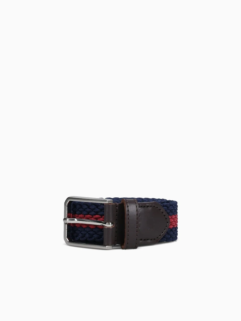Logan Navy Red woven elastic