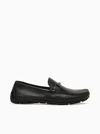 Lago Moc Toe Bit Black Leather