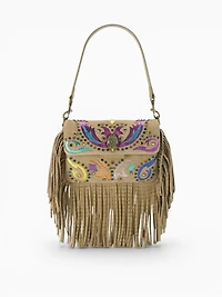 Sm Oxford Fringe Shoulder Bag 16 Camel
