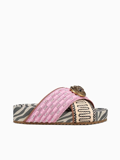 Chelsea Cross Strap Pink Combo Fabric