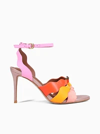 Sun Wave Sandal Pink Combo Leather