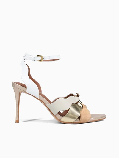 Sun Wave Sandal Gold Combo Leather