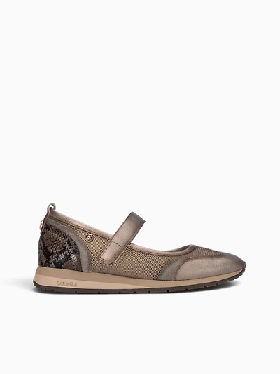 Carmya Plomo Piel Textil