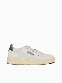 Medalist Low White Green leather