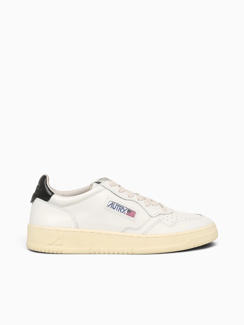 Medalist Low White Black leather