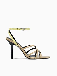 Sharon Ecru Olive Sunny line patent