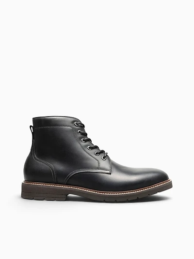 Redford Plain Toe Lace Up Black