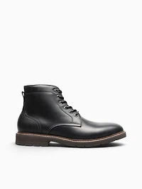Redford Plain Toe Lace Up Black