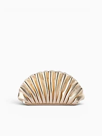 Holly Pleated Clutch Gold