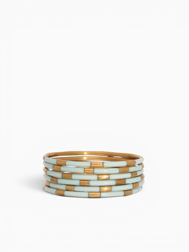 Mint Veda Bangles (set Of 6)