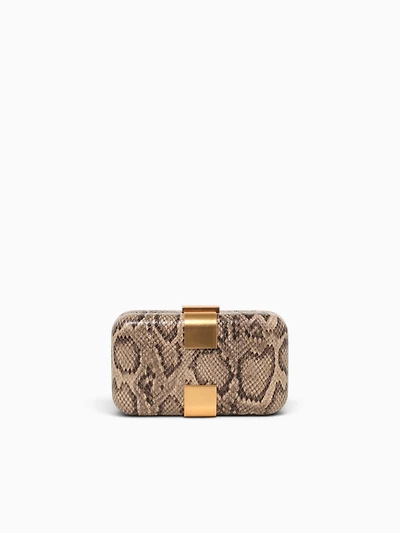 Amelie Box Bag Snake Beige