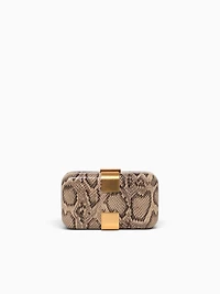 Amelie Box Bag Snake Beige