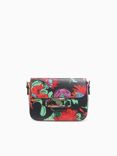1281 Flora Flap Bag Black