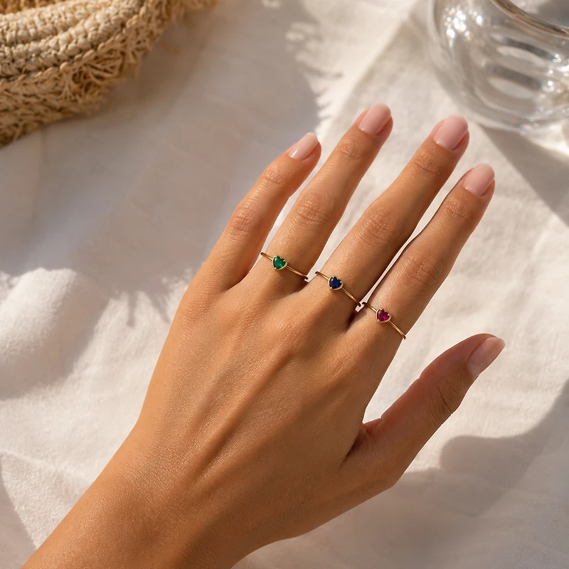 Emerald Heart Ring