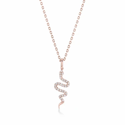 Diamond Snake Necklace