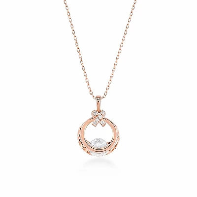 Floating Diamond Pendant Necklace