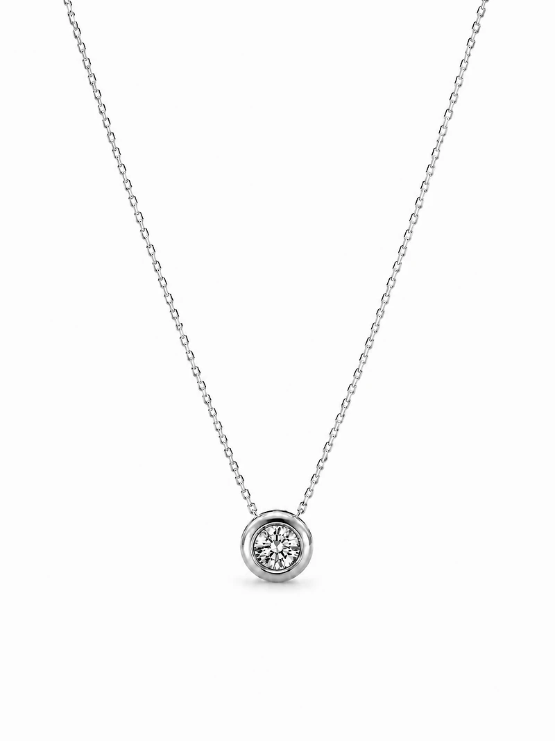 Halo Bezel Necklace