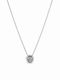 Halo Bezel Necklace