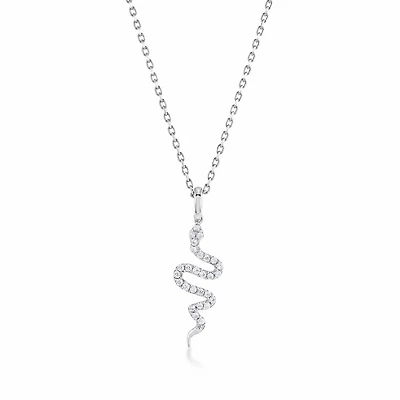 Diamond Snake Necklace