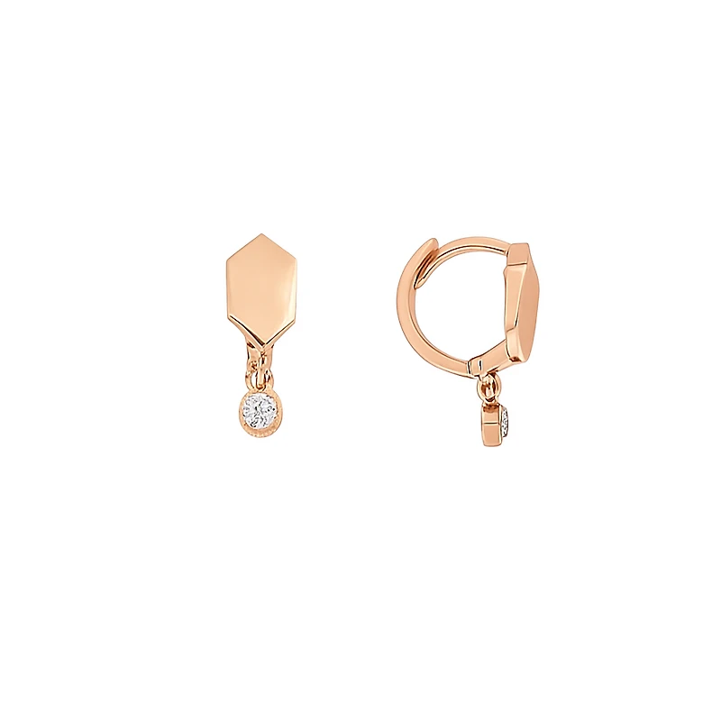 3d Cube Earring