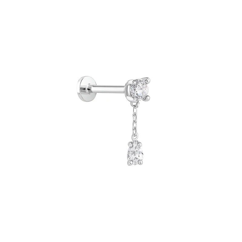 Suspended Pear Drop Piercing -Single