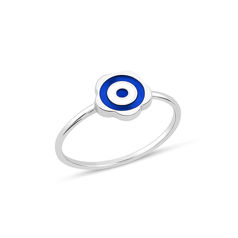 Flower Evil Eye Ring